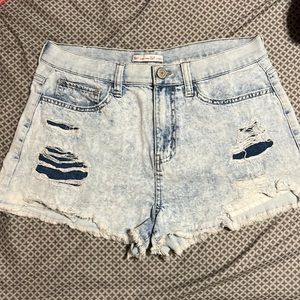 SO from Kohl’s acid washed curvy mom shorts HIGH RISE